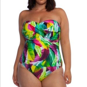 la blanca strapless one piece